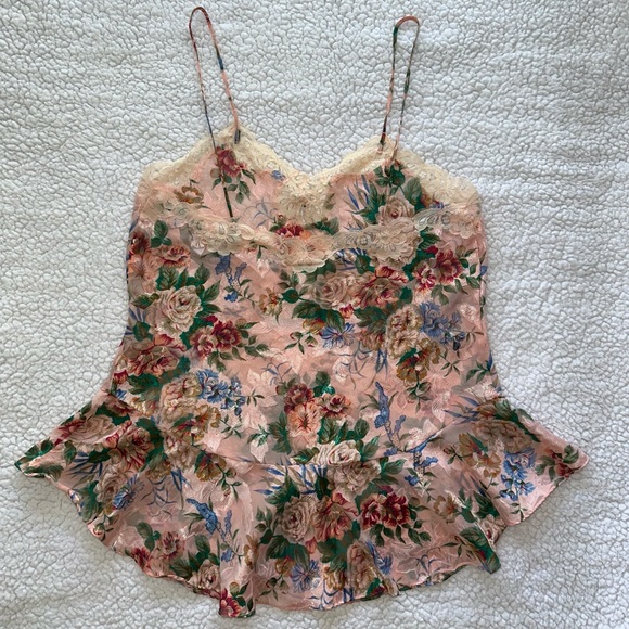 Vintage Gold Label Victoria’s Secret lace nightie nightgown slip floral pink L - Picture 4 of 9